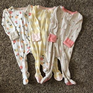 Cloud Island Footie Pajamas Set of 3